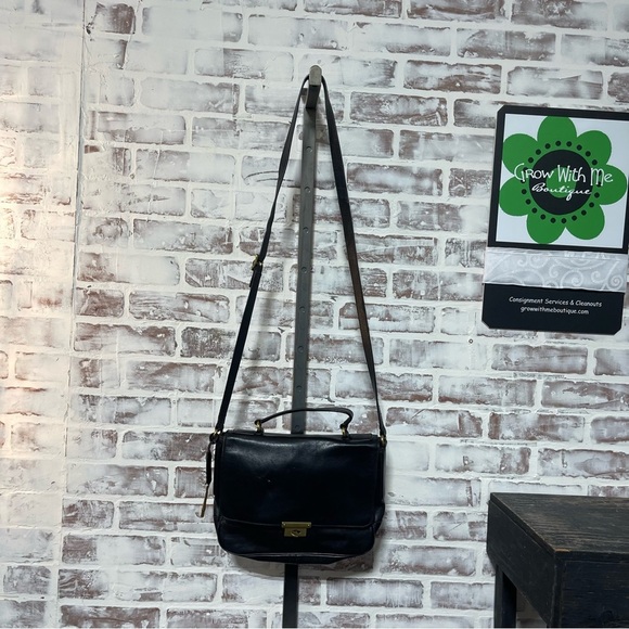 Fossil Black Leather Shoulder Bag - Picture 1 of 5